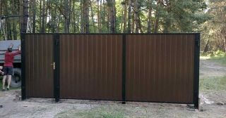 Купить распашные ворота из профнастила Старый Оскол, цена от 2780 руб.
